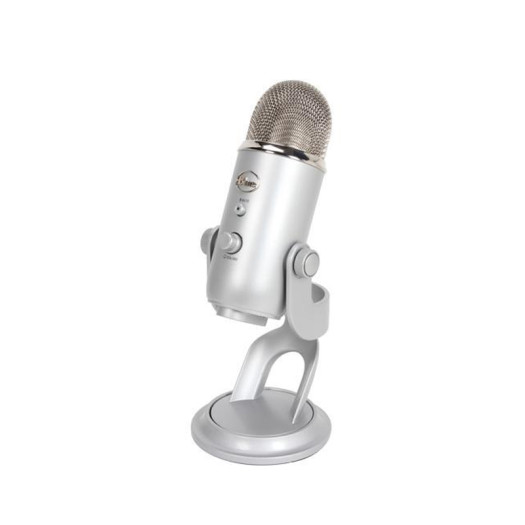 Blue Microphones Yeti Professional USB Microphone for Recording, Streaming, Podcasting, Broadcasting, Gaming, Voiceovers, and More, Multi-Pattern, Plug 'n Play on PC and Mac - Silver